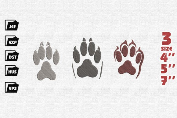 Download Stylized Paw Print Applique Set - Premium Bundle