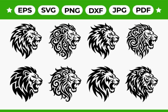 Download Roaring Lion Head Silhouette SVG - Roaring lion Collection