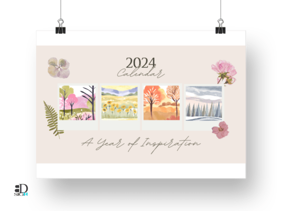 Download Watercolor Flower and Landscape Calendar - Landscape Collection