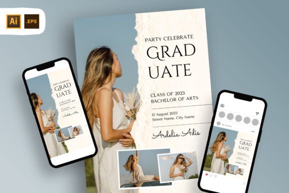 Download Scrap Graduation Party Invitation Flyer - Party invitation Collection