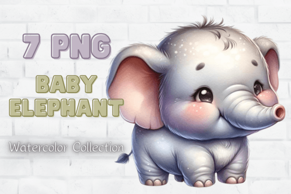 Download Baby Elephant Clipart Watercolor Nursery - Premium Resources