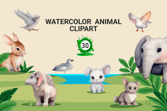 Download Watercolor Nursery Animal Clipart - Premium Resources