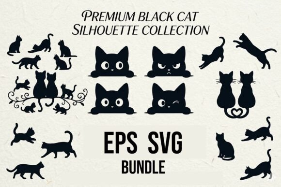 Download Cat Silhouette Vector SVG Big Bundle - Premium Bundle