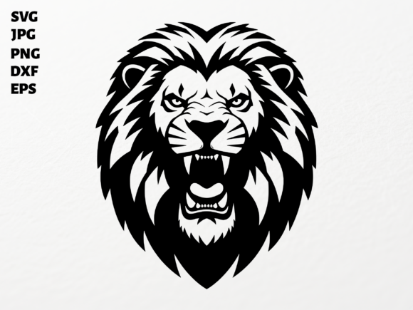 Download Roaring Lion Head SVG for Cricut - Roaring lion Collection