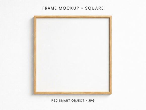 Download Square Wood Frame Mockup Artwork Display - Wood frame mockup Collection