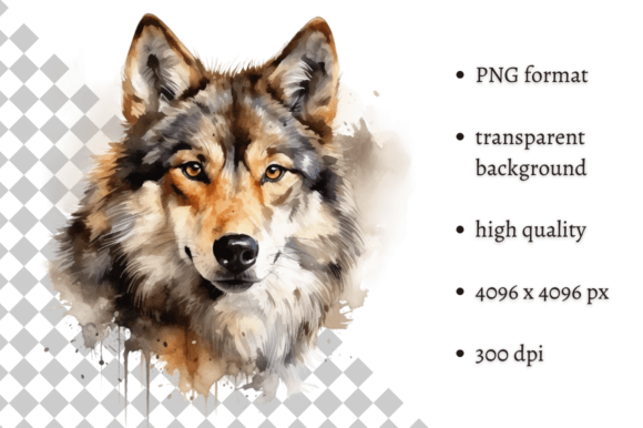 Download Watercolor Woodland Wolf PNG Clipart - Wolf png Collection