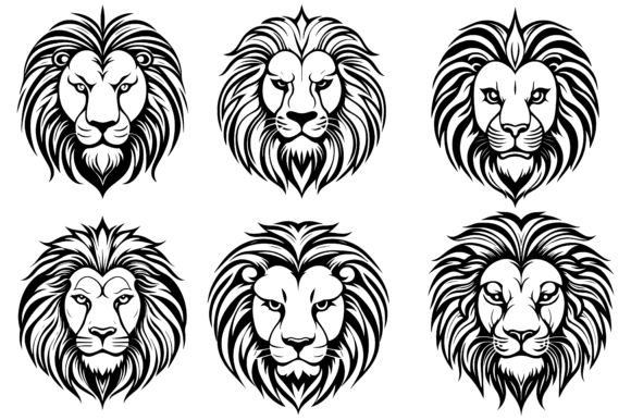 Download Lion Head Vector Illustrations Design - Lion head vector Collection