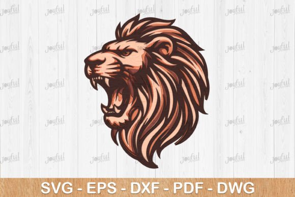 Download Layered Roaring Lion Head SVG - Roaring lion Collection
