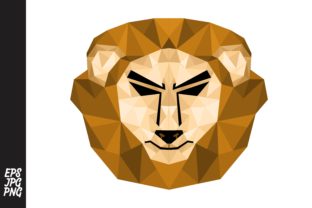 Download Low Poly Art Lion Head Vector - Lion head vector Collection